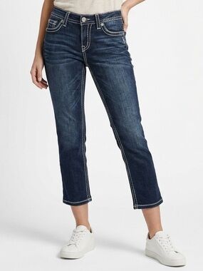 Silver Frances Capri Jeans Women's Dark Indigo Jeans